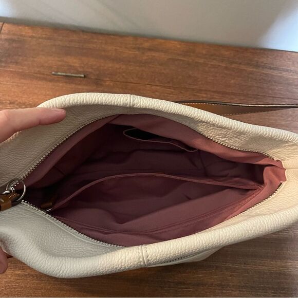 Coach Beige Pebble Leather Crossbody / Shoulder Purse - Picture 5 of 5
